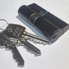 Цилиндровый механизм 30х40 ключ-ключ 3 ключа,мат.черный C603842535